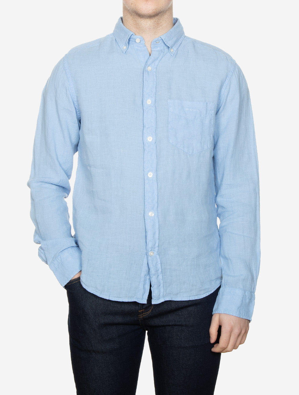 Linen Regular Fit Shirt Sky Blue