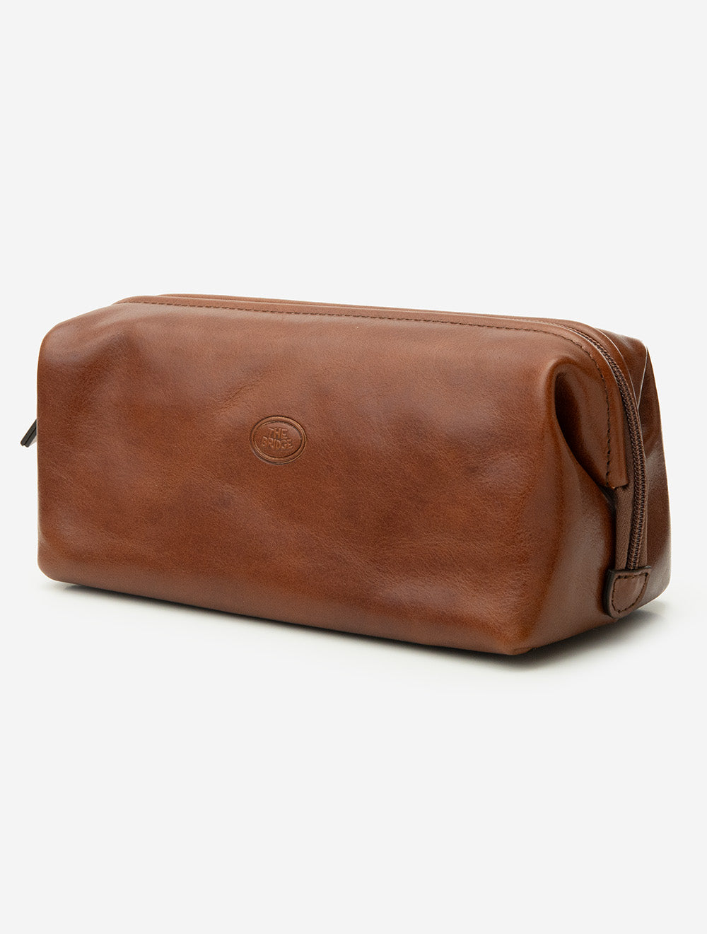 Leather Toiletry Bag Brown