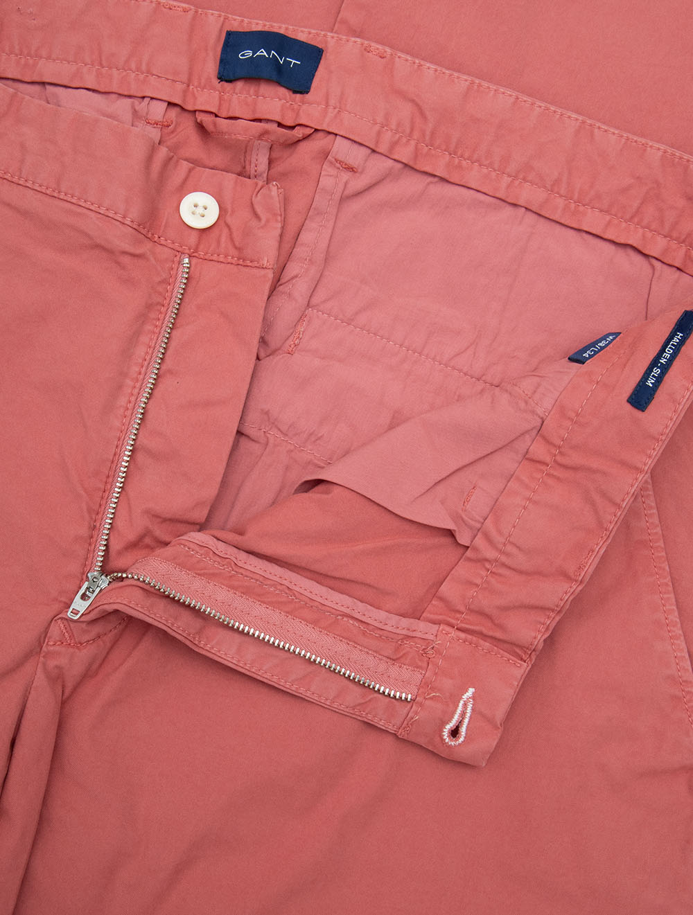 HALLDEN SUNFADED CHINOS-Mineralrot