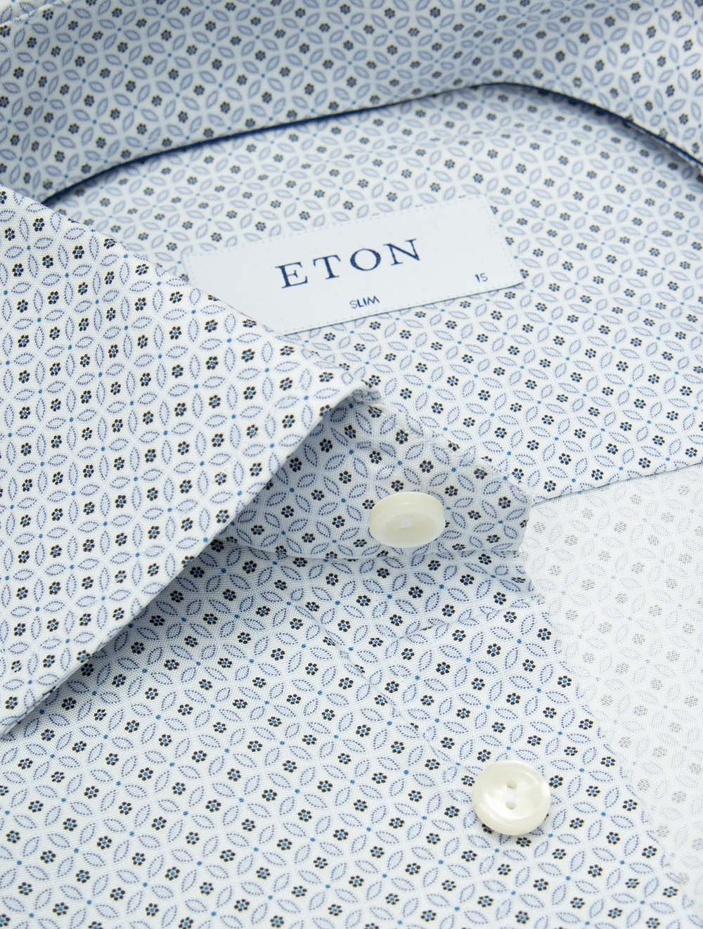 Slim Poplin Shirt-Blue