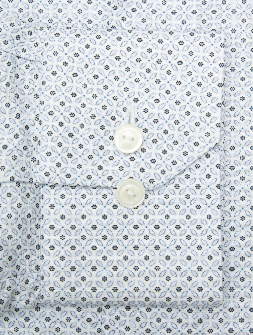 Slim Poplin Shirt-Blue