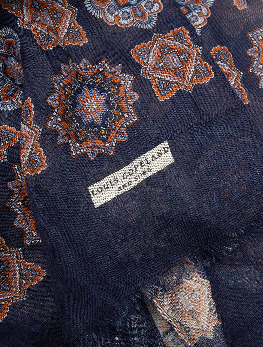 Orange Floral Pattern Scarf