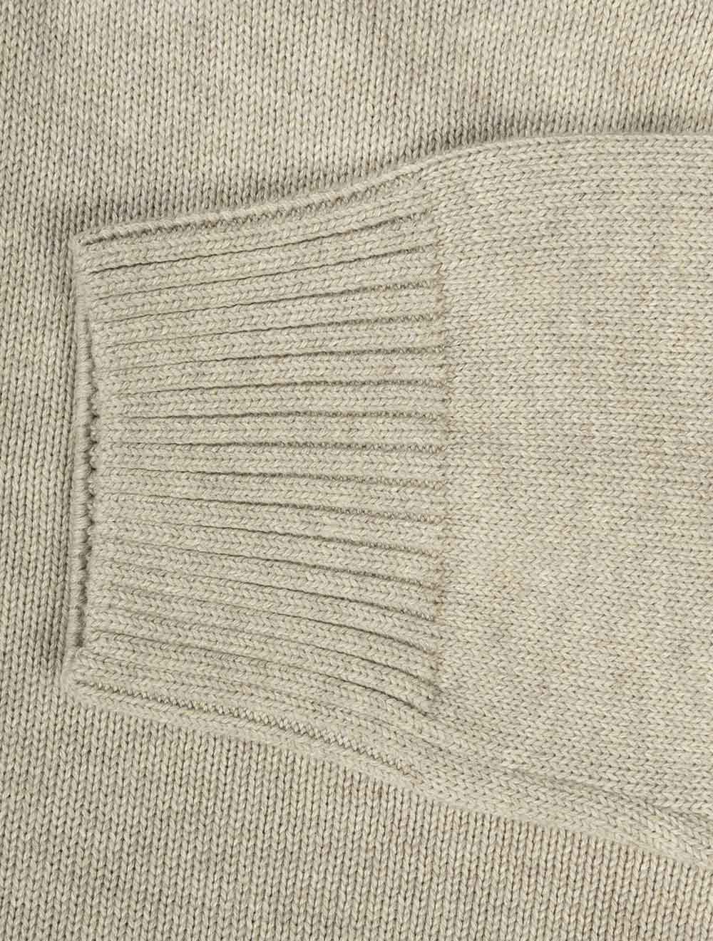 Casual Cotton Half Zip Oat Melange