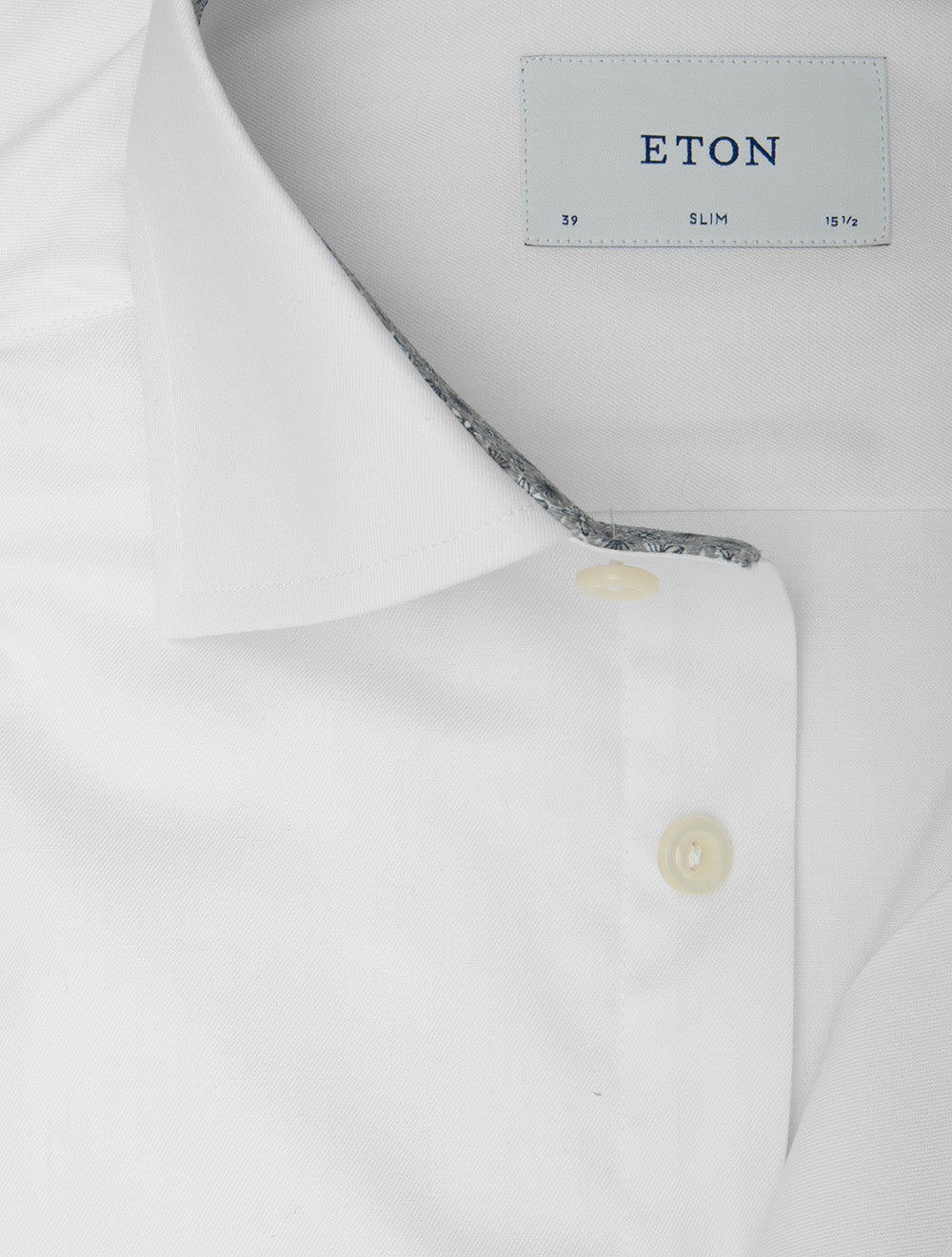 Slim Fit Medallion Effect Inlay Shirt White