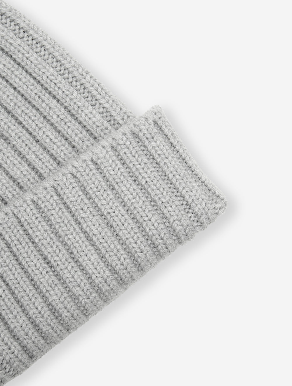 Rib Knitted Hat Grey