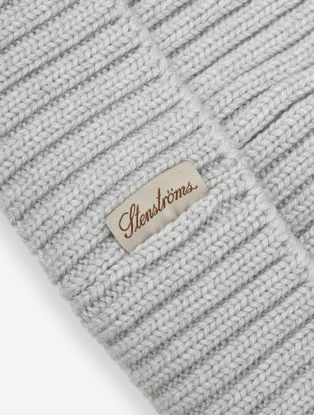 Rib Knitted Hat Grey
