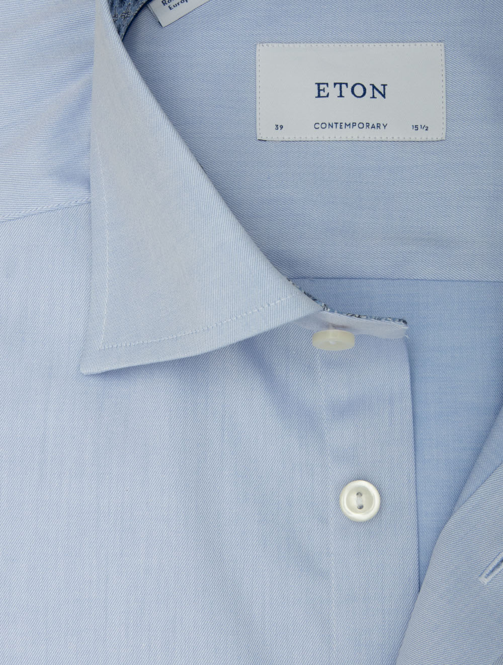 Contemporary Fit Medallion Effect Inlay Shirt Blue