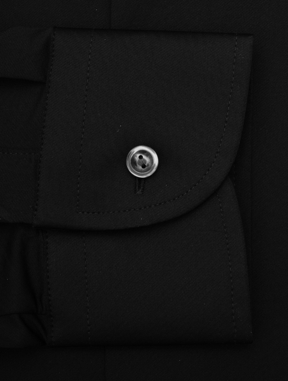 Chemise semi-unie coupe ajustée, extensible dans les quatre sens, noir ébène