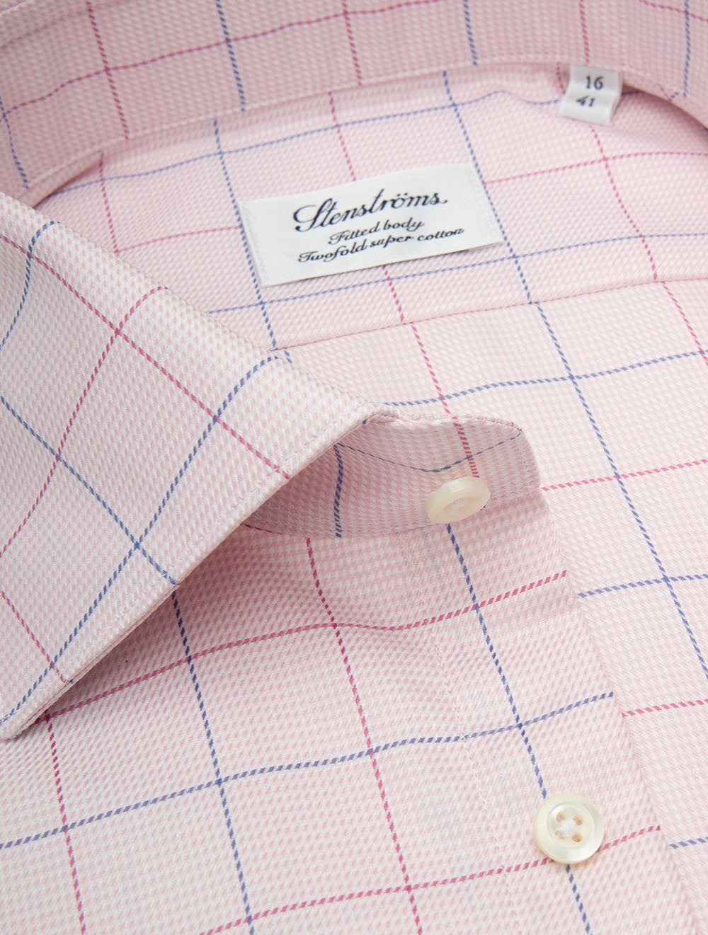Window Pane Check Twill Shirt Pink