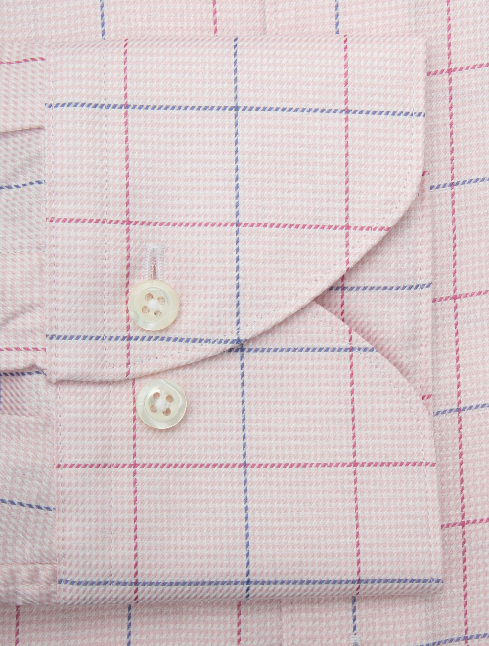 Window Pane Check Twill Shirt Pink