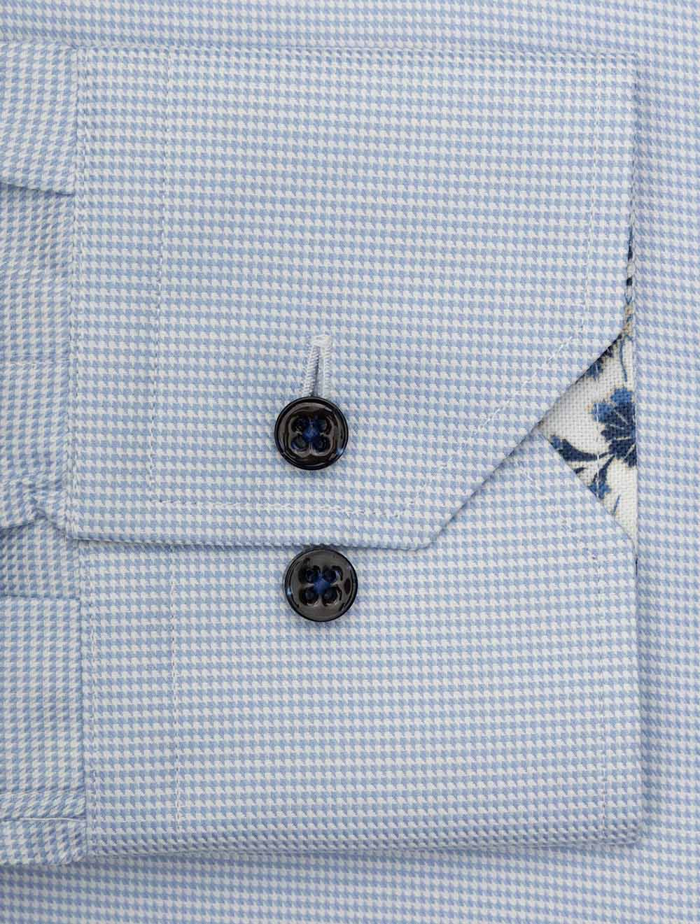 Stenstroms Flower Inlay Shirt-Blue