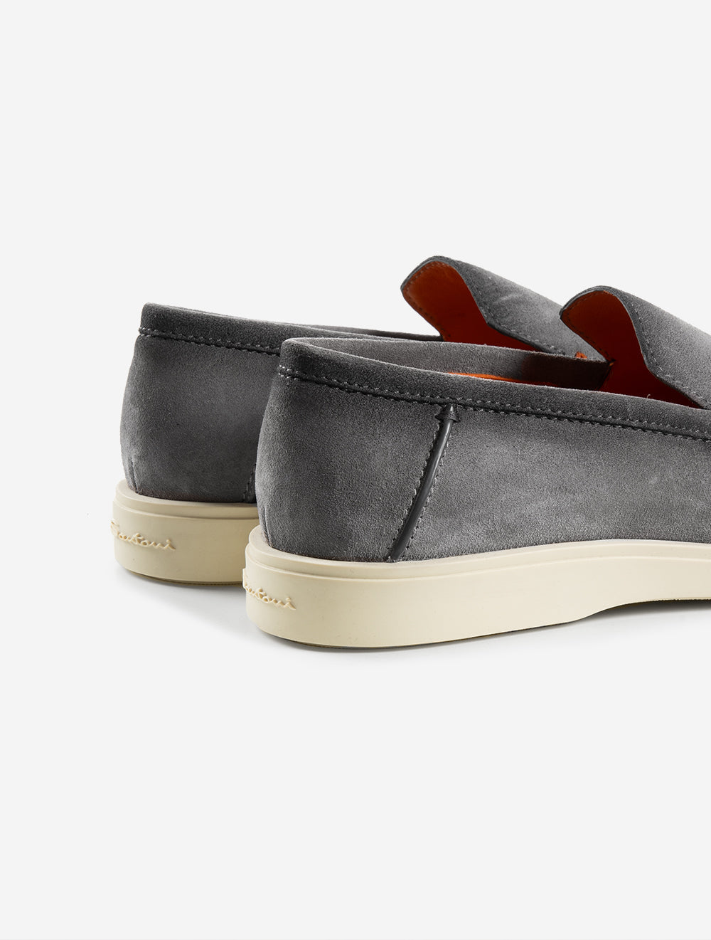 SANTONI - Chaussures à enfiler en daim - Gris