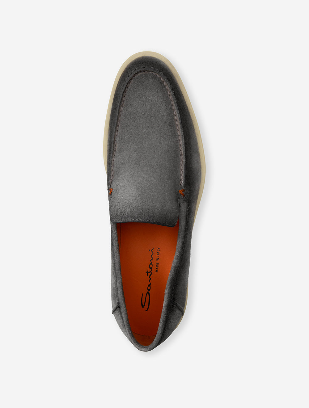 SANTONI - Chaussures à enfiler en daim - Gris