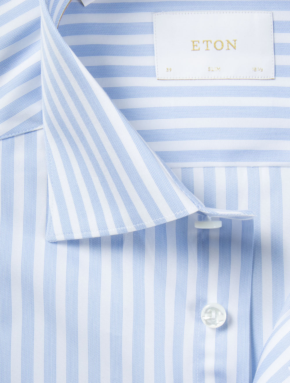 ETON Slim Fit Bengal Striped Elevated Shirt-Blue