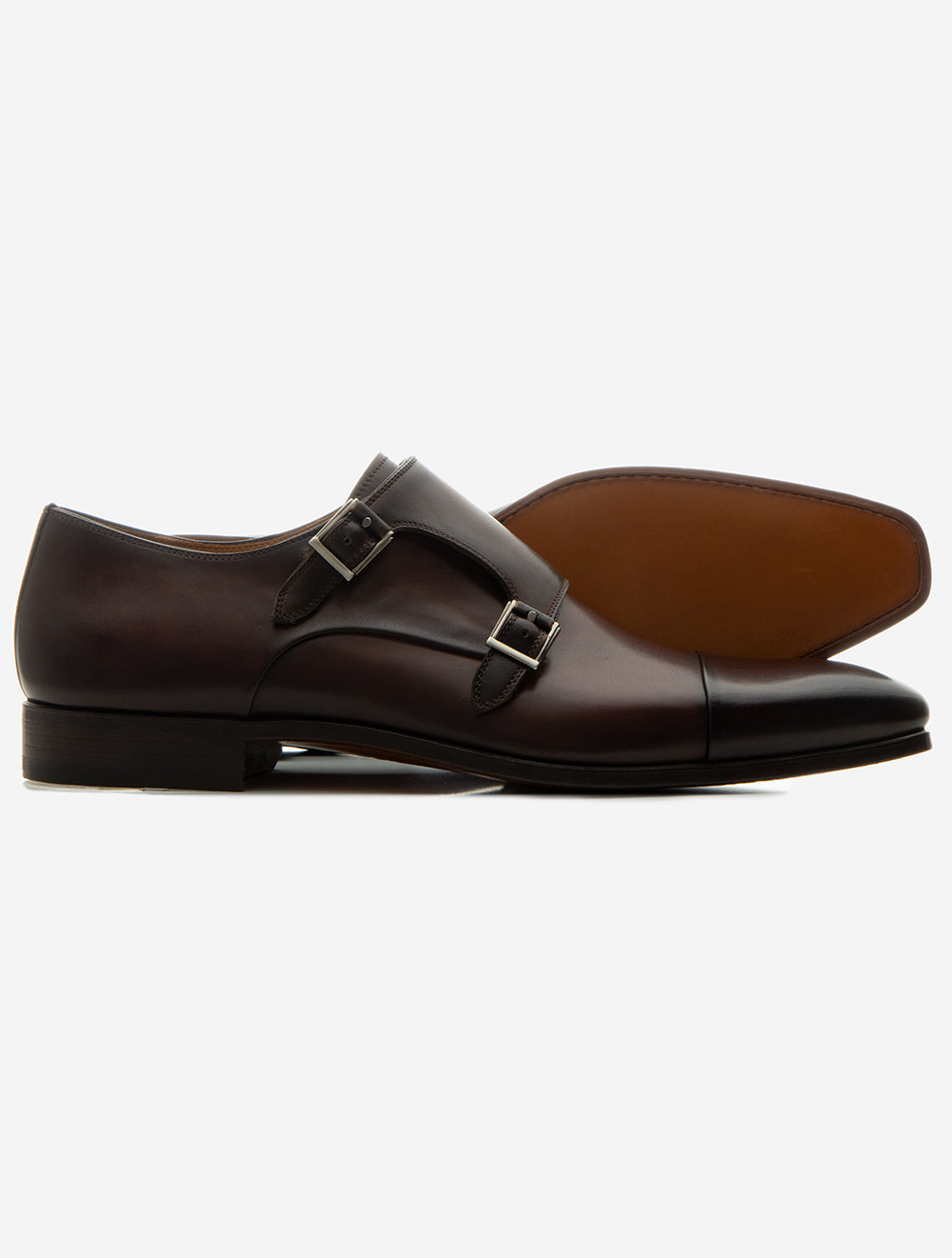 Magnanni Double Monk Shoe Midbrown