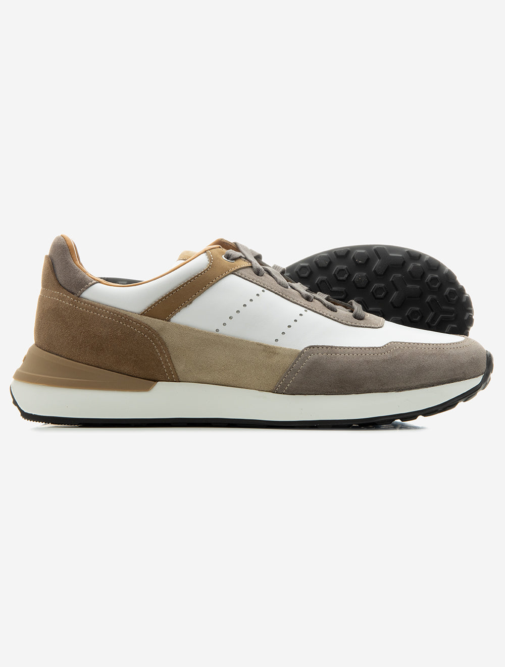 Chaussures Magnanni Bravo Grafton blanches et beiges