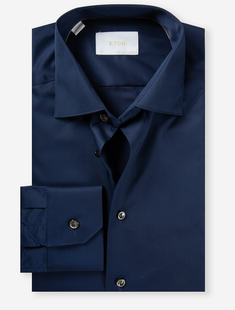 Slim Fit Elevated Twill Shirt Navy
