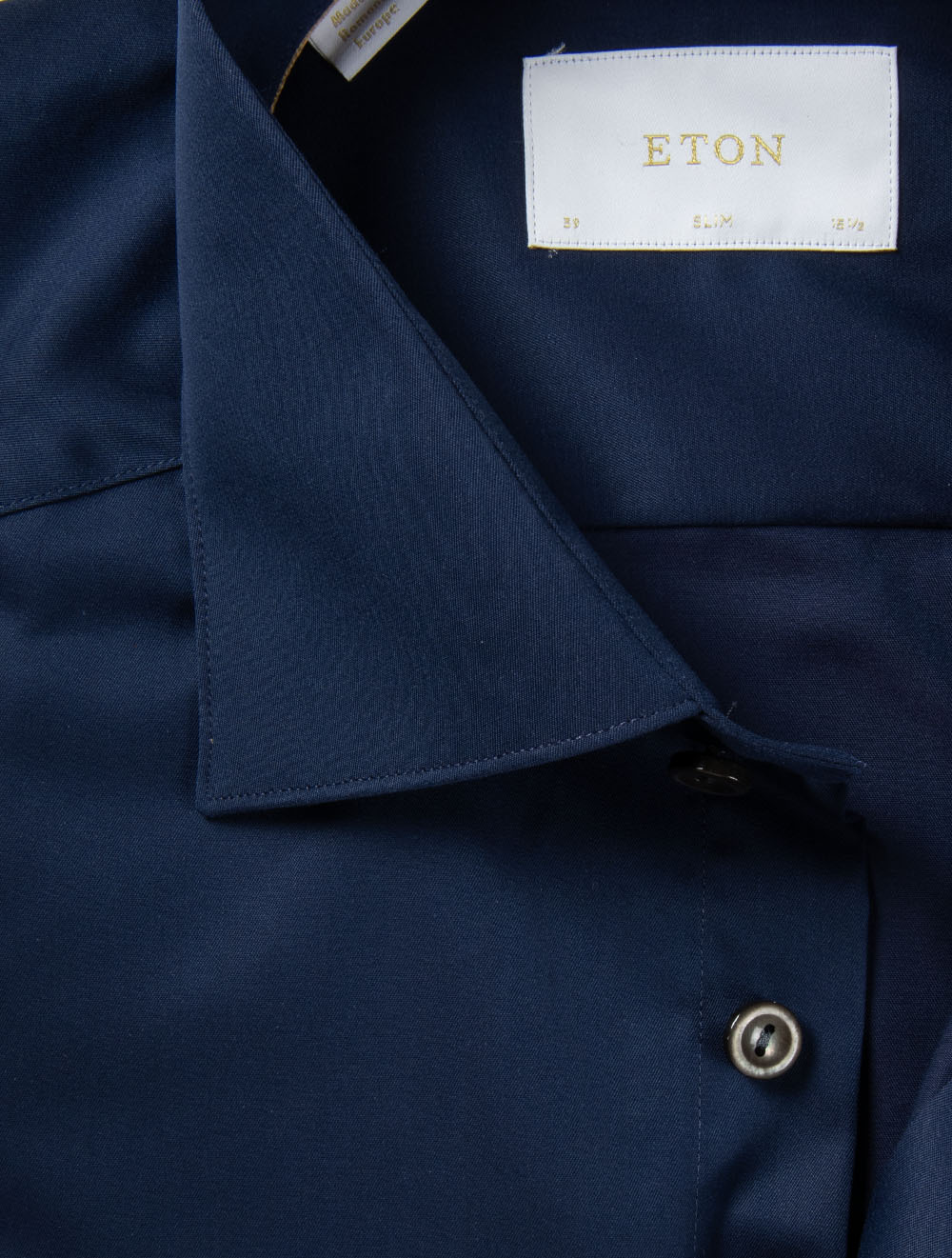Slim Fit Elevated Twill Shirt Navy
