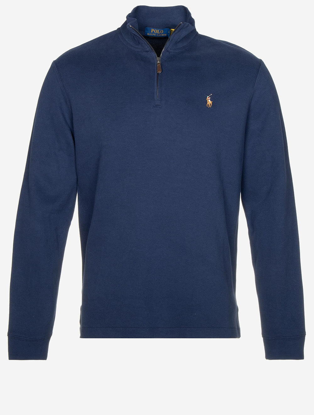 Rib Quarter Zip Pullover Navy
