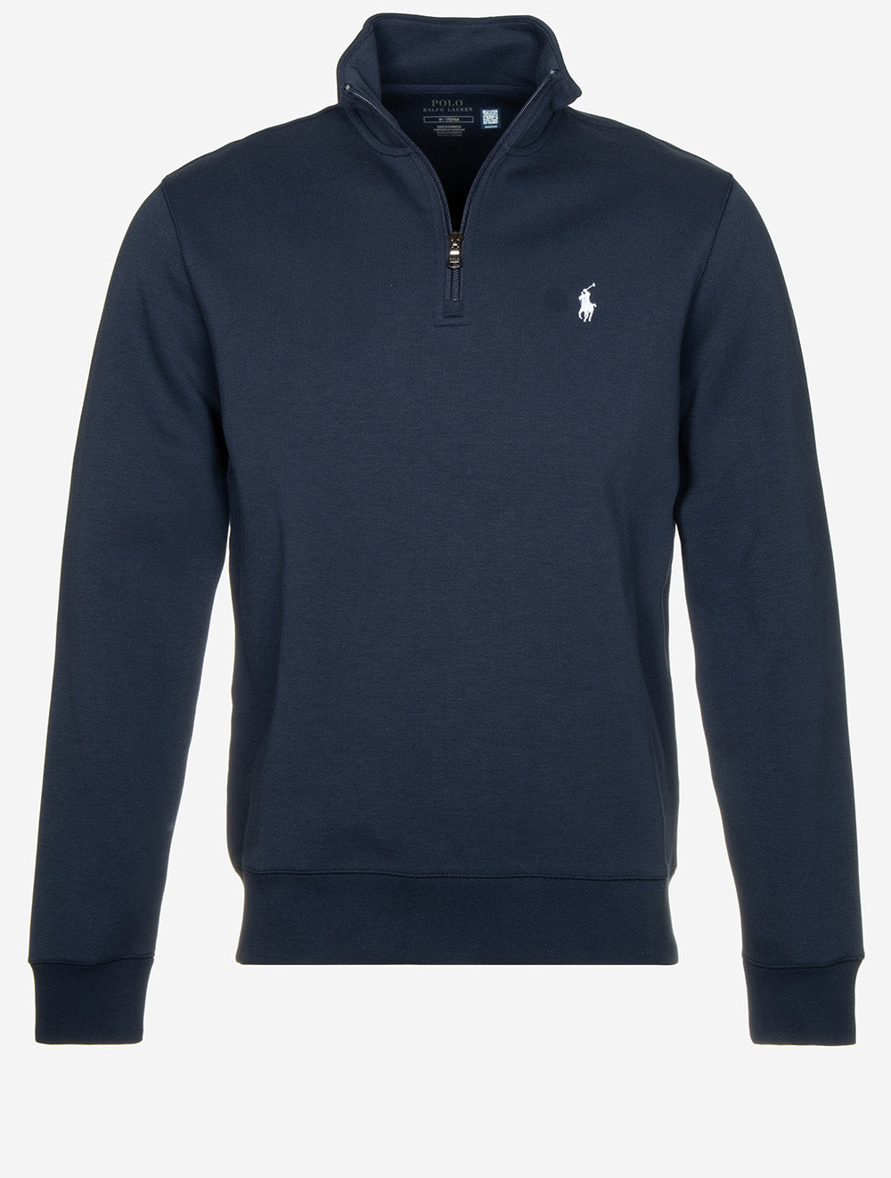 Double-Knit Quarter-Zip Pullover Navy