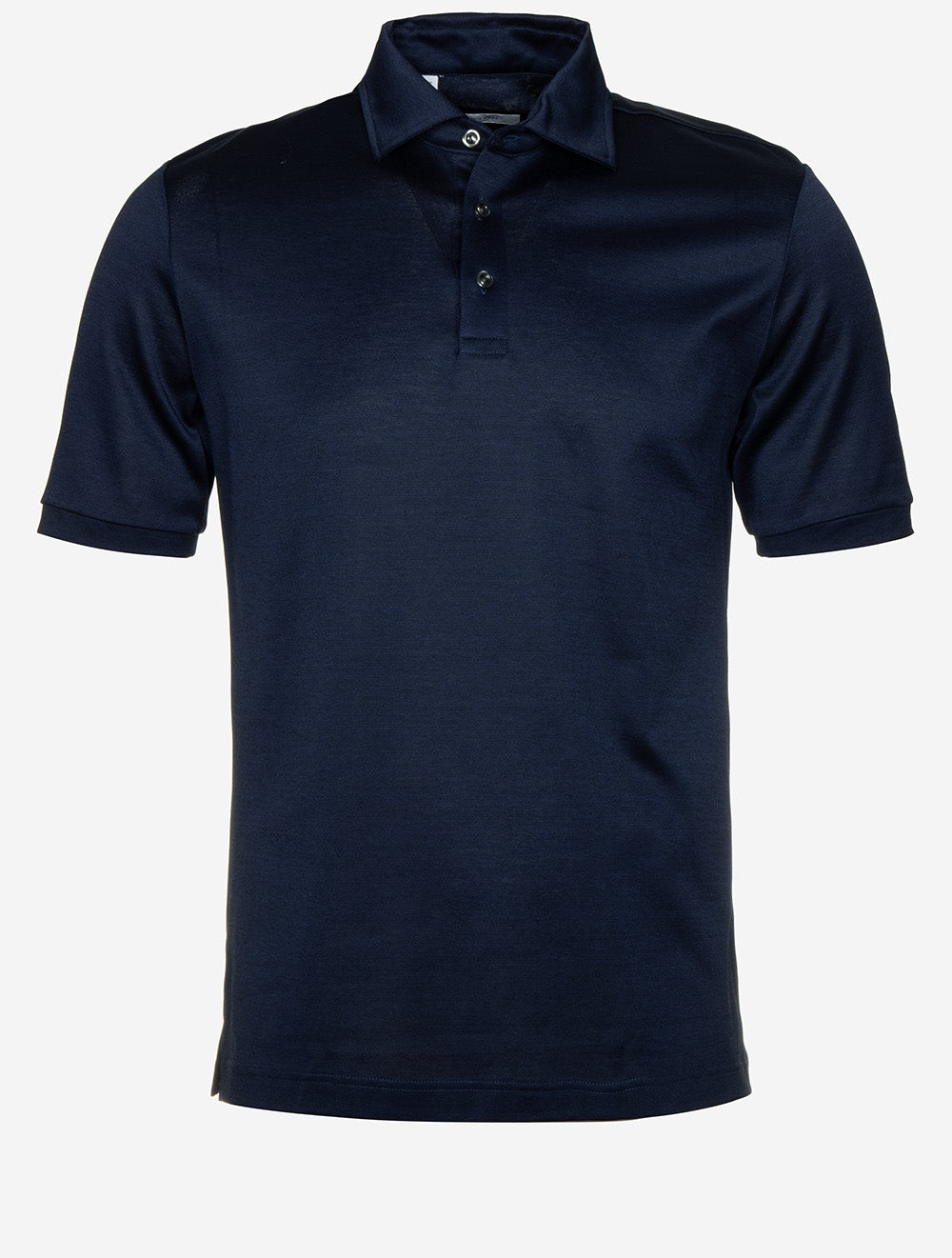 Jaquard Short Sleeve Polo Shirt Navy