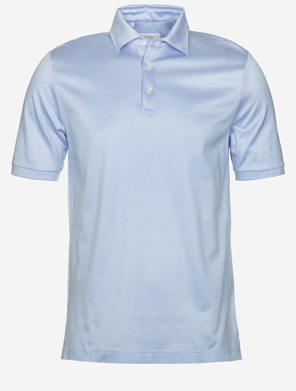Jaquard Short Sleeve Polo Shirt Blue