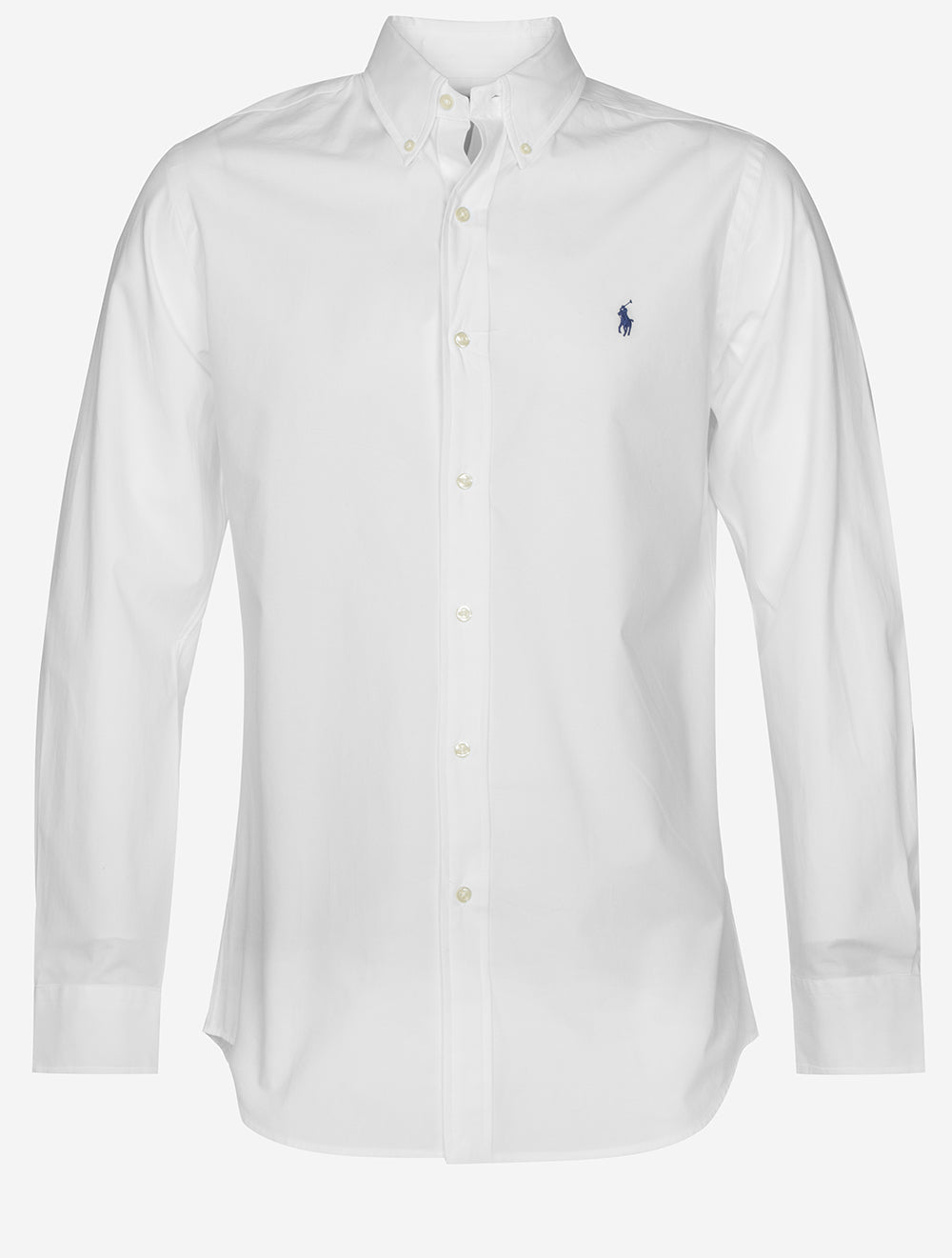 Poplin Button-down Plain Shirt White
