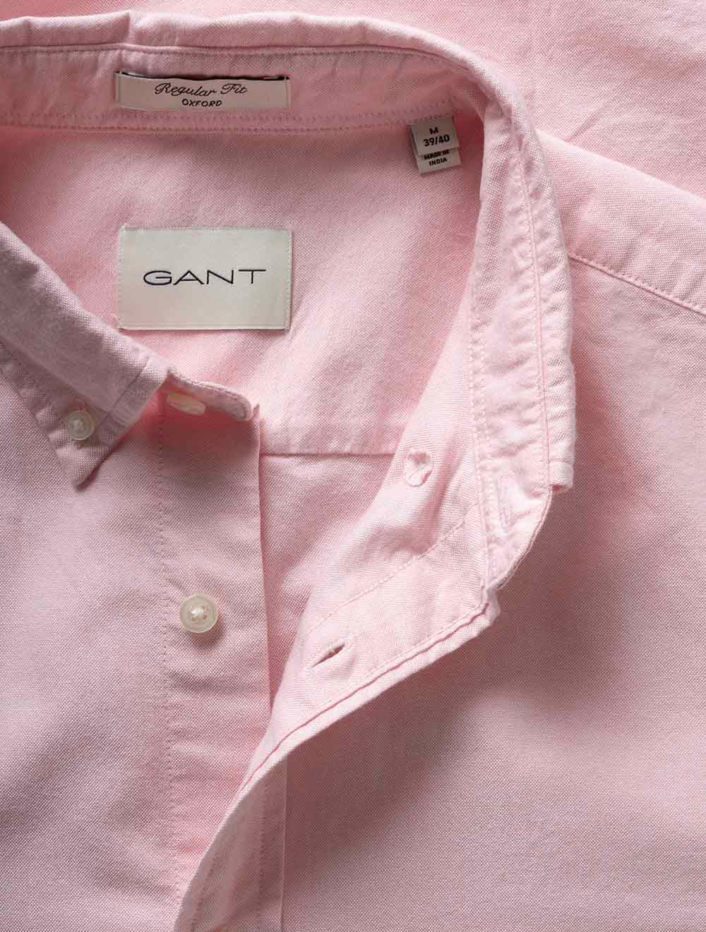 Regular Classic Oxford Short Sleeve Shirt Washed Pink