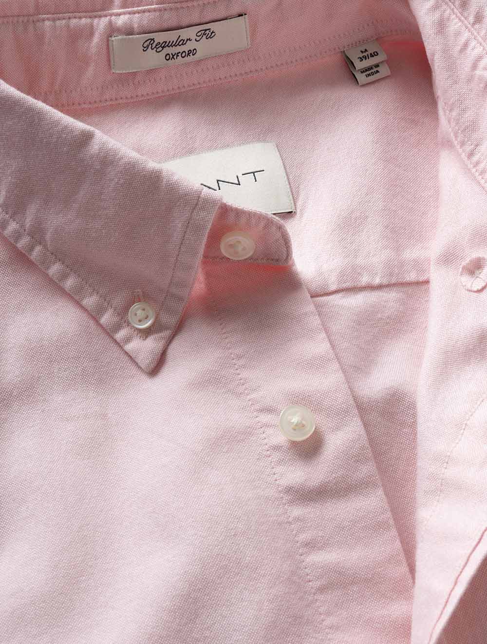 Regular Classic Oxford Short Sleeve Shirt Washed Pink