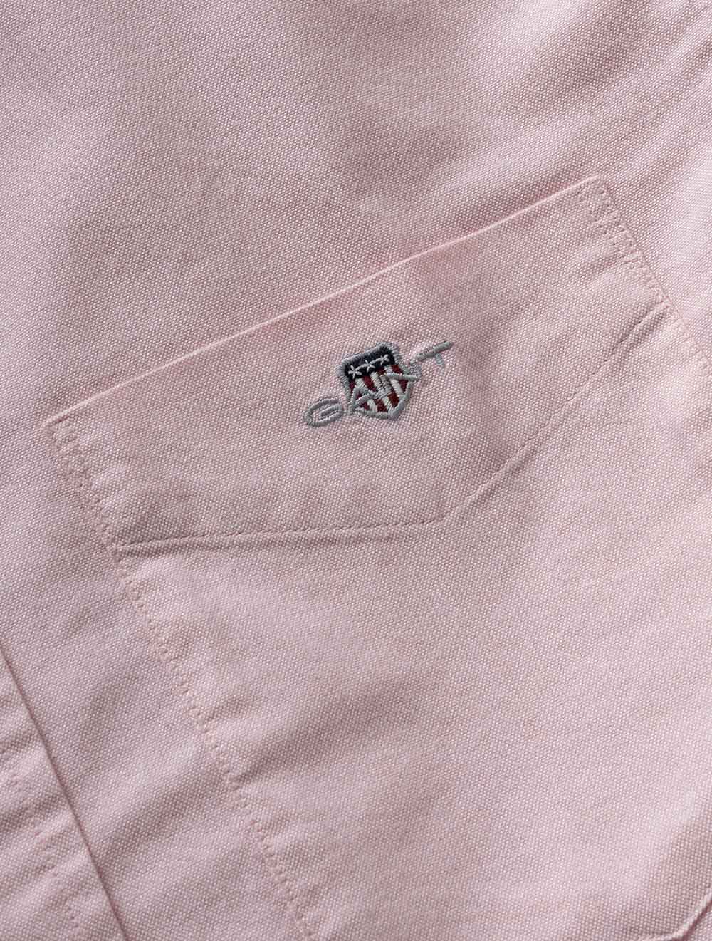 Regular Classic Oxford Short Sleeve Shirt Washed Pink