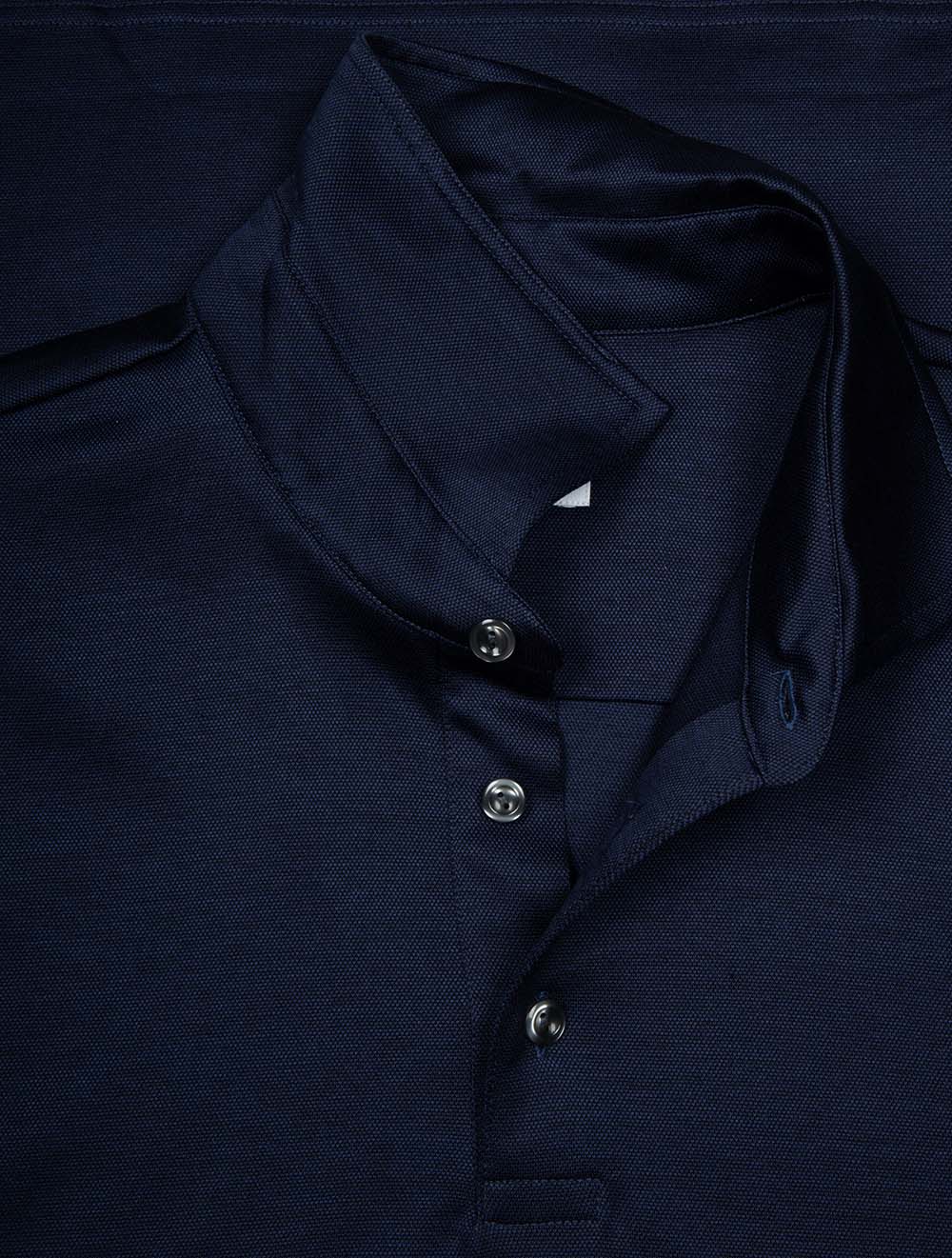 Jaquard Short Sleeve Polo Shirt Navy