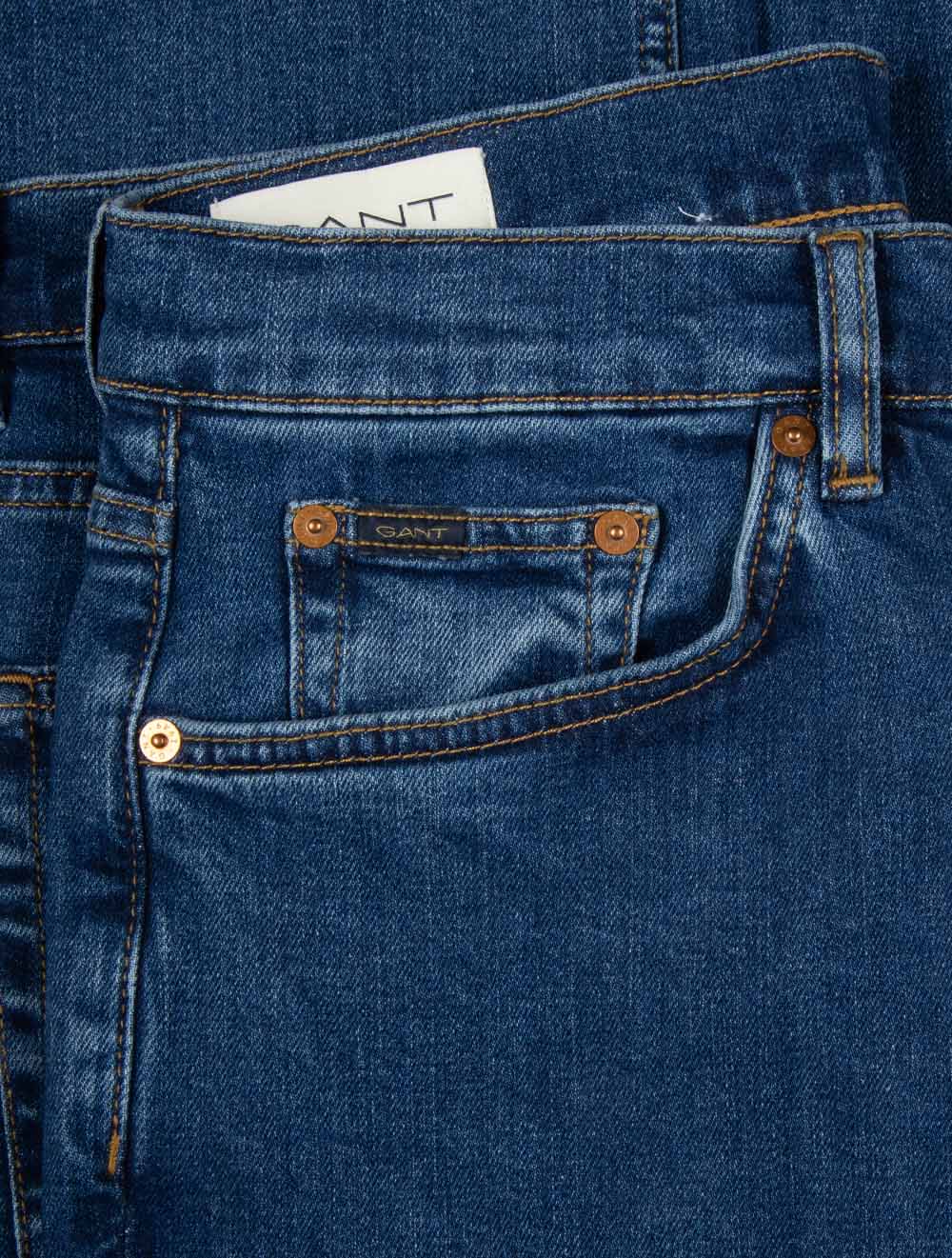 Regular Clean Wash Jeans Mid Blue Vintage