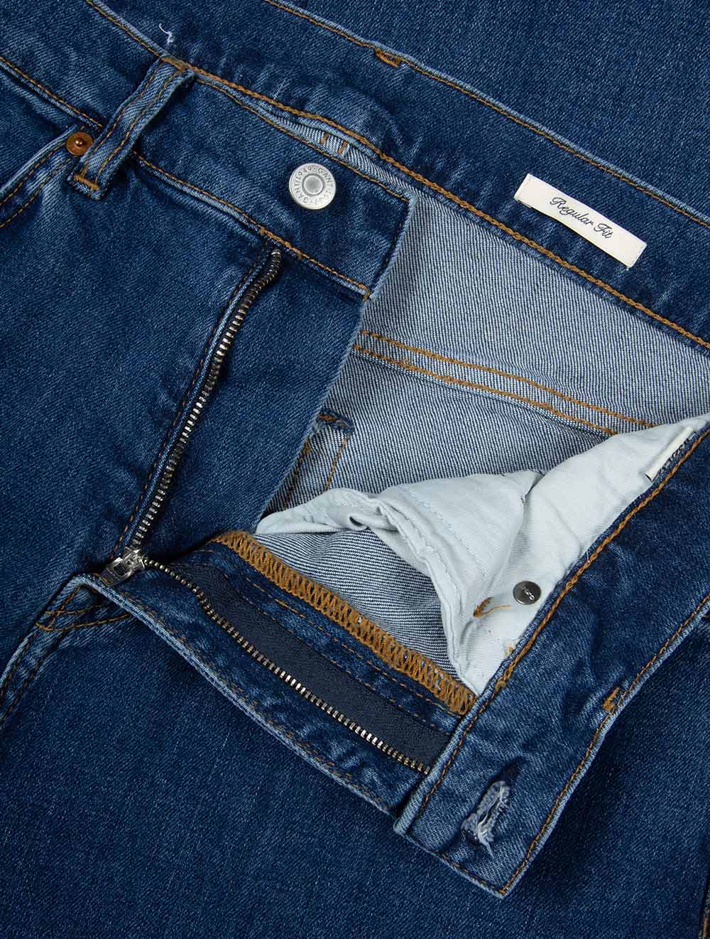 Regular Clean Wash Jeans Mid Blue Vintage