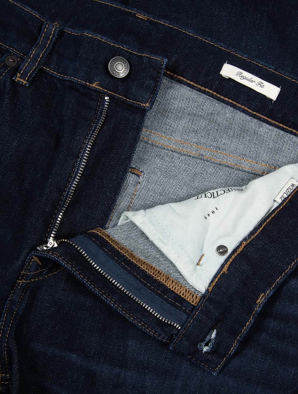 Regular Fit Jeans Dark Blue Broken In