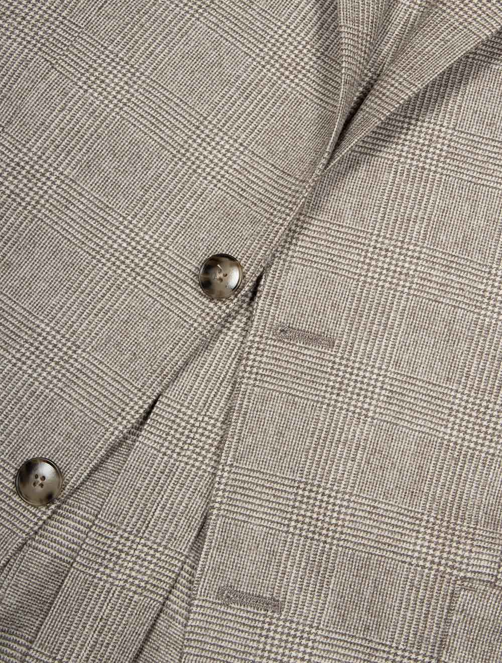 Glencheck Sports Jacket Beige