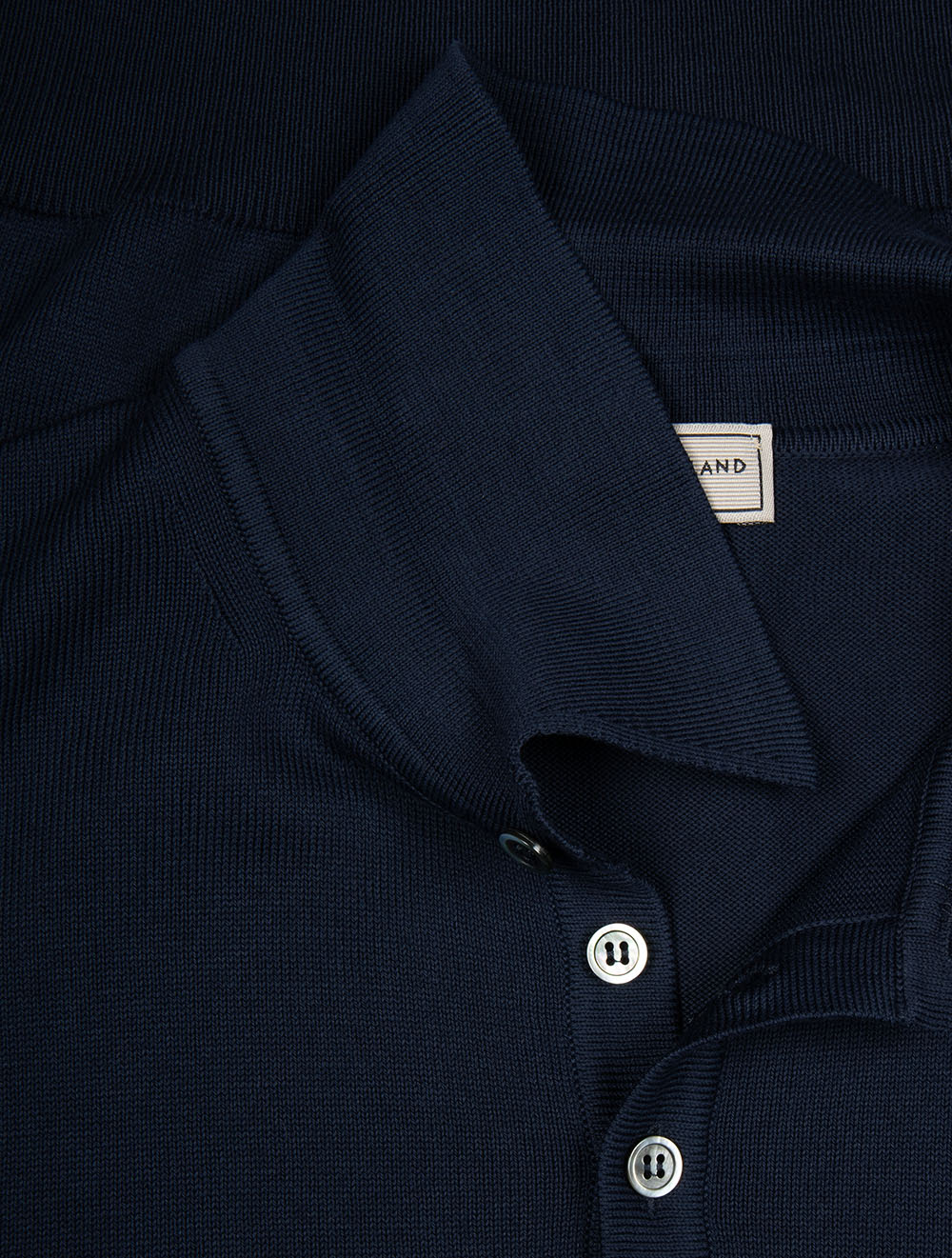 Polo Louis Copeland à manches courtes bleu marine