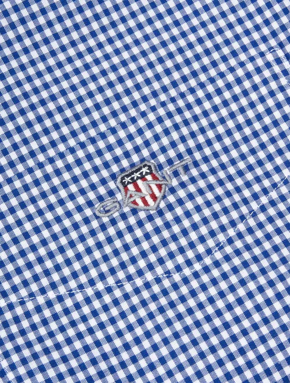 Regular Classic Poplin Gingham Shirt College Blue