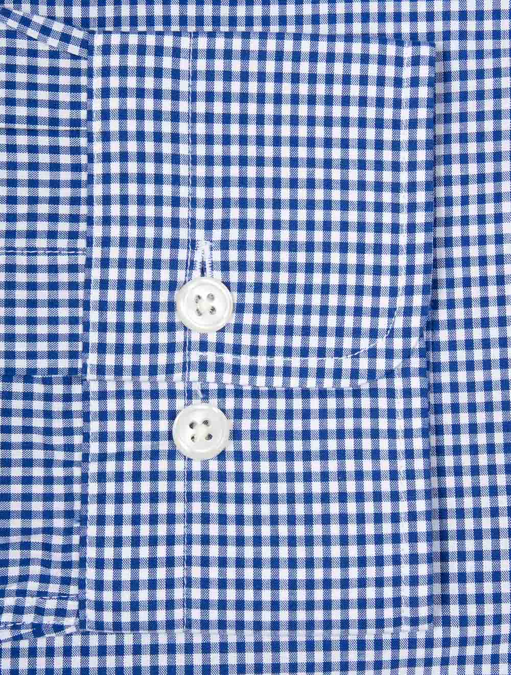 Regular Classic Poplin Gingham Shirt College Blue