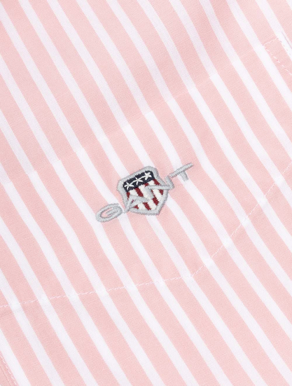 Regular Classic Poplin Stripe Shirt Washed Pink