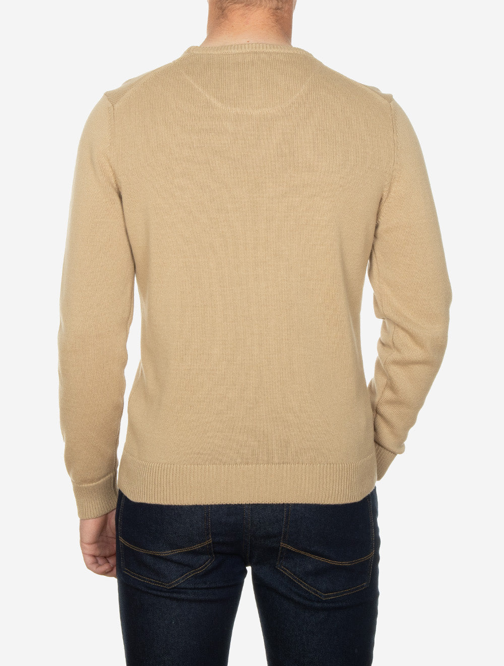 Knitted Crew Neck Sweater Beige