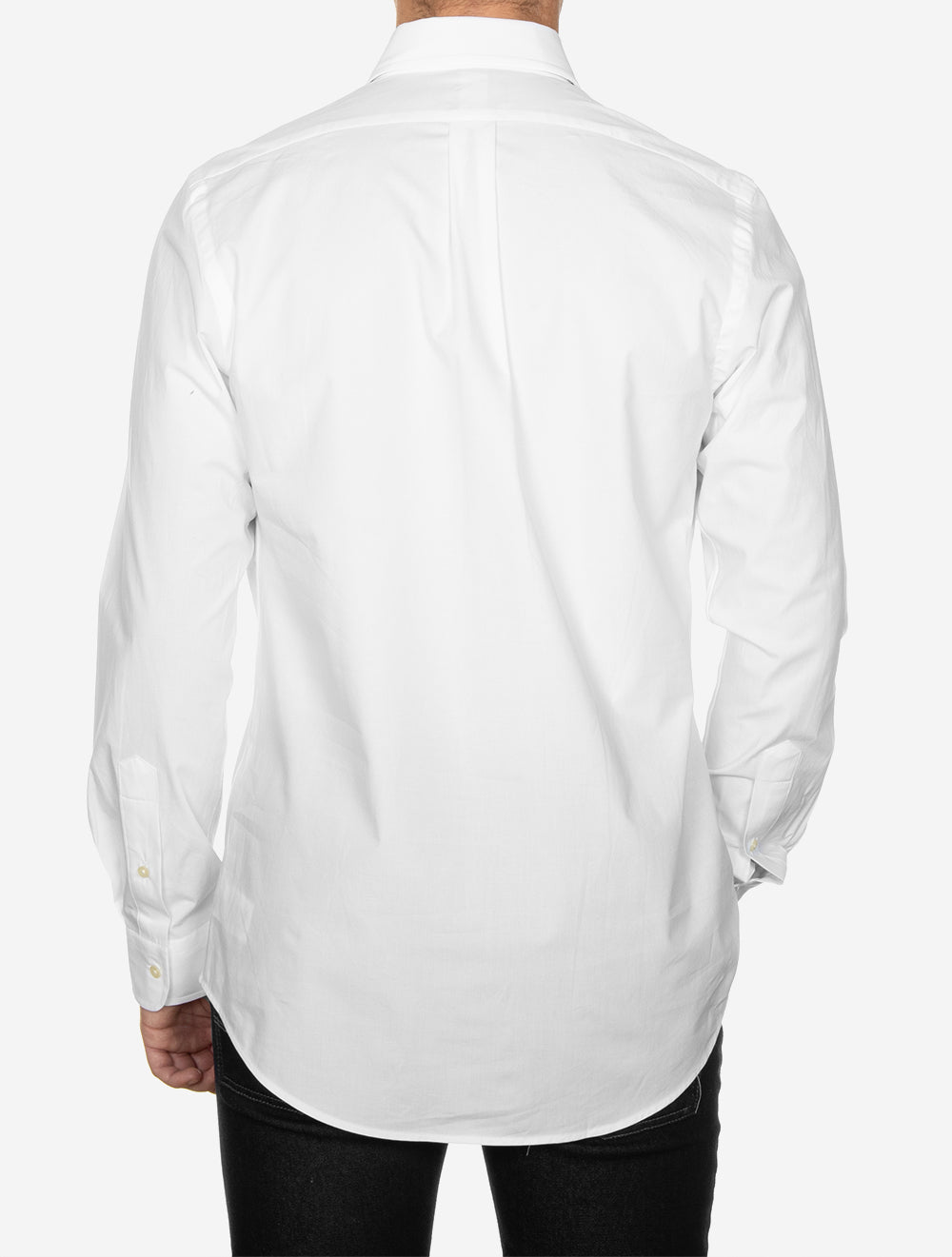 Poplin Button-down Plain Shirt White