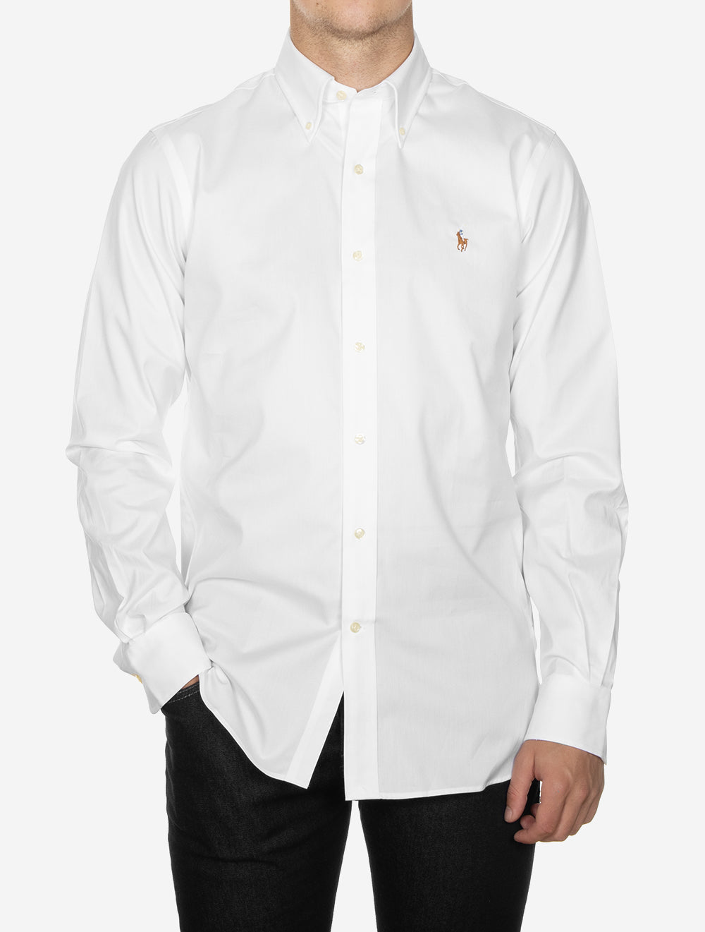 Custom Fit Oxford Shirt Pure White