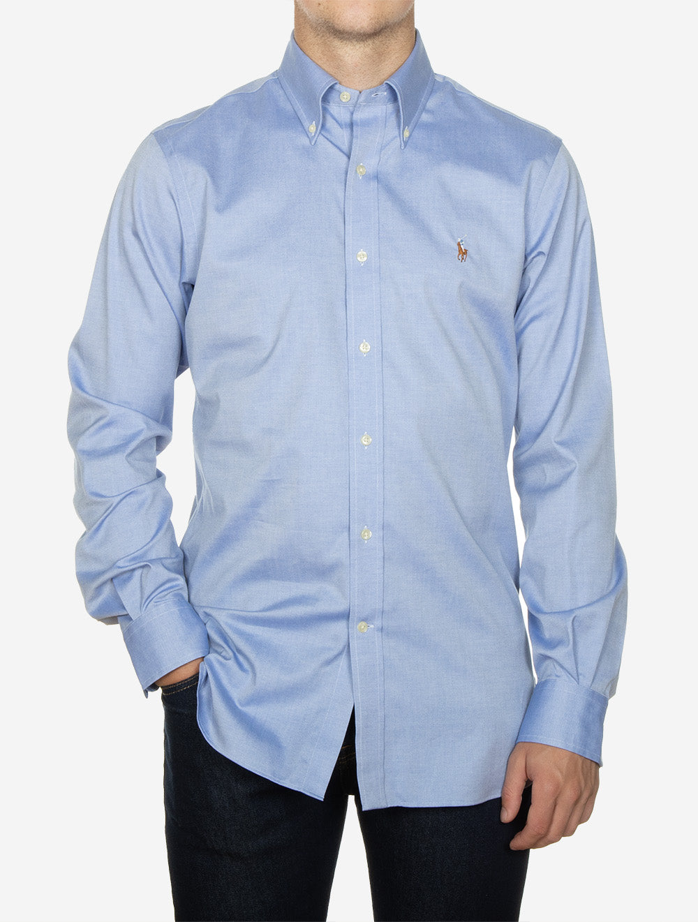 Custom Fit Oxford Shirt Blue