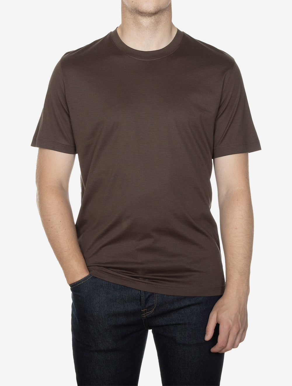 Interlock Crewneck T-Shirt Brown