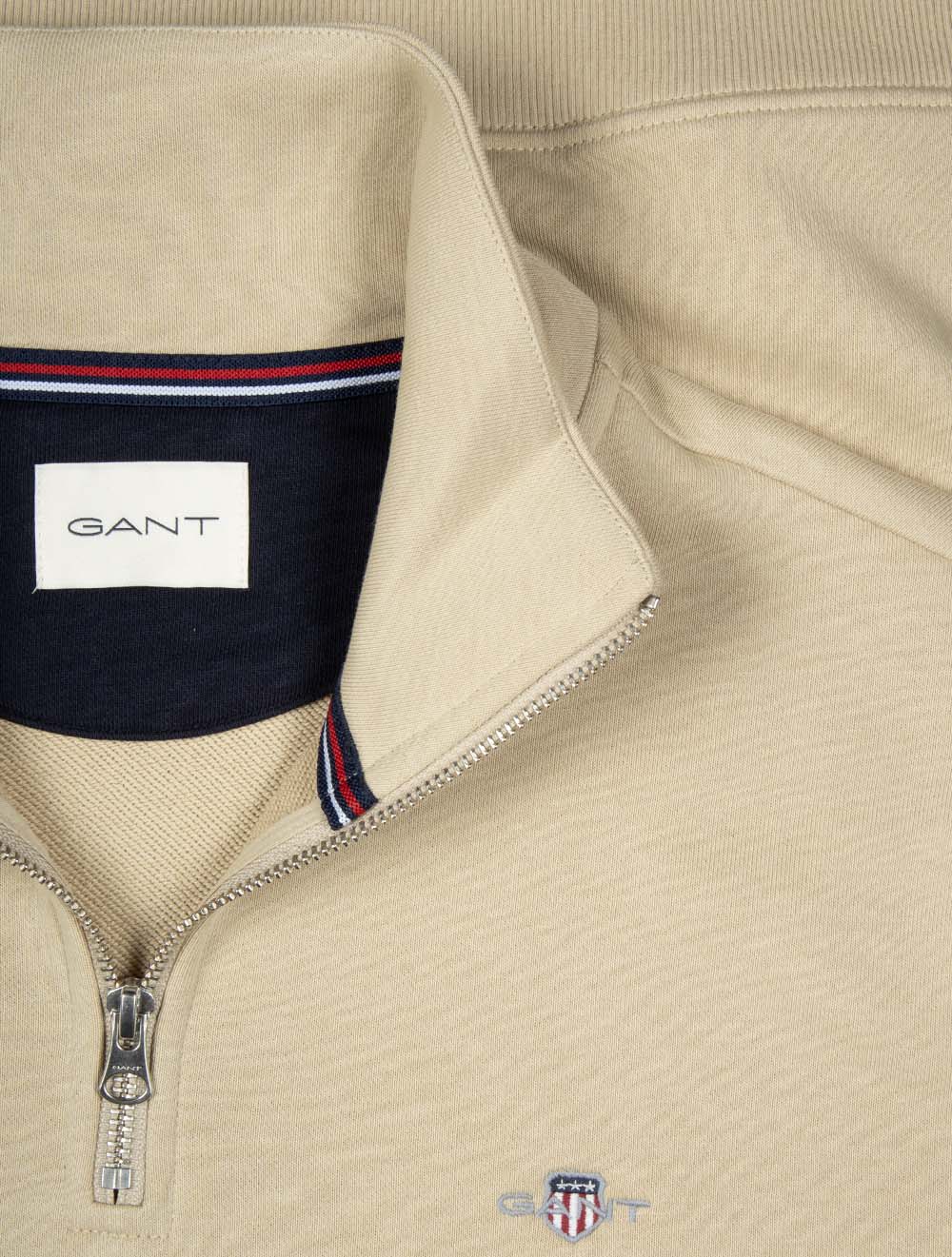 Regular Shield Half Zip Sweat Oat Beige