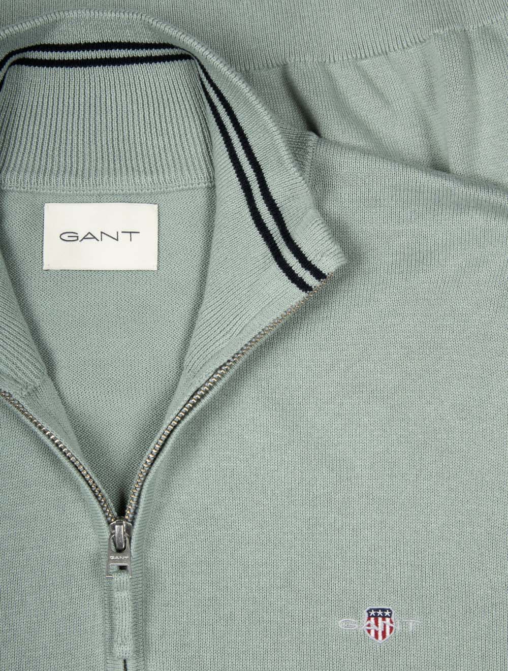 Classic Cotton Half Zip Ceramic Grey