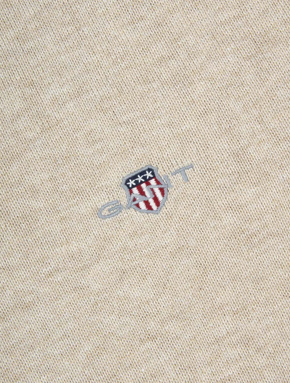 Classic Cotton Half Zip Oat Melange