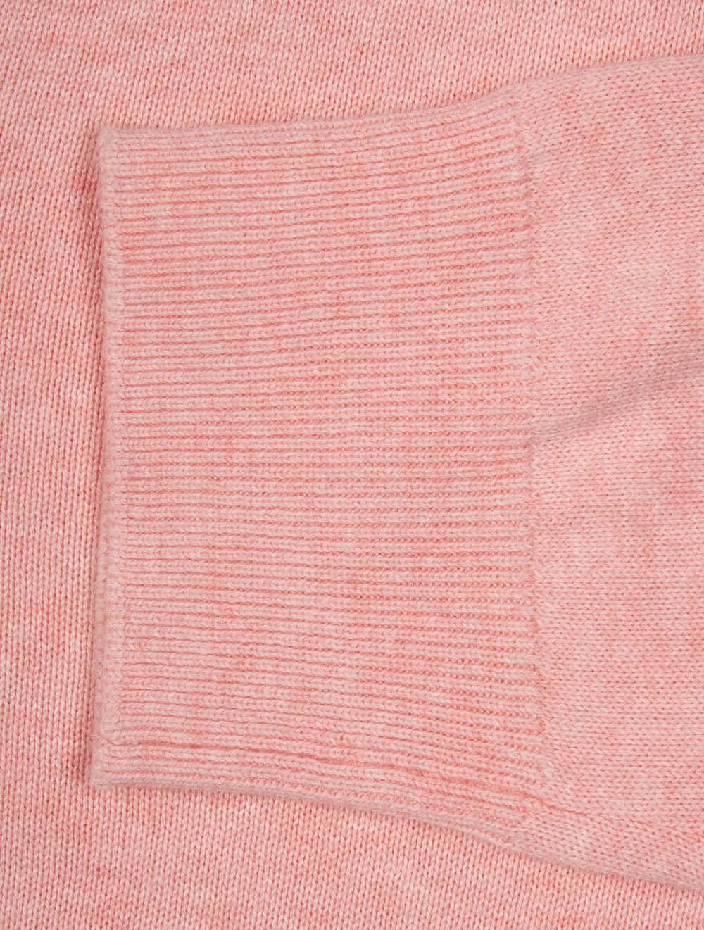 Classic Cotton V-Neck Knit California Pink Melange