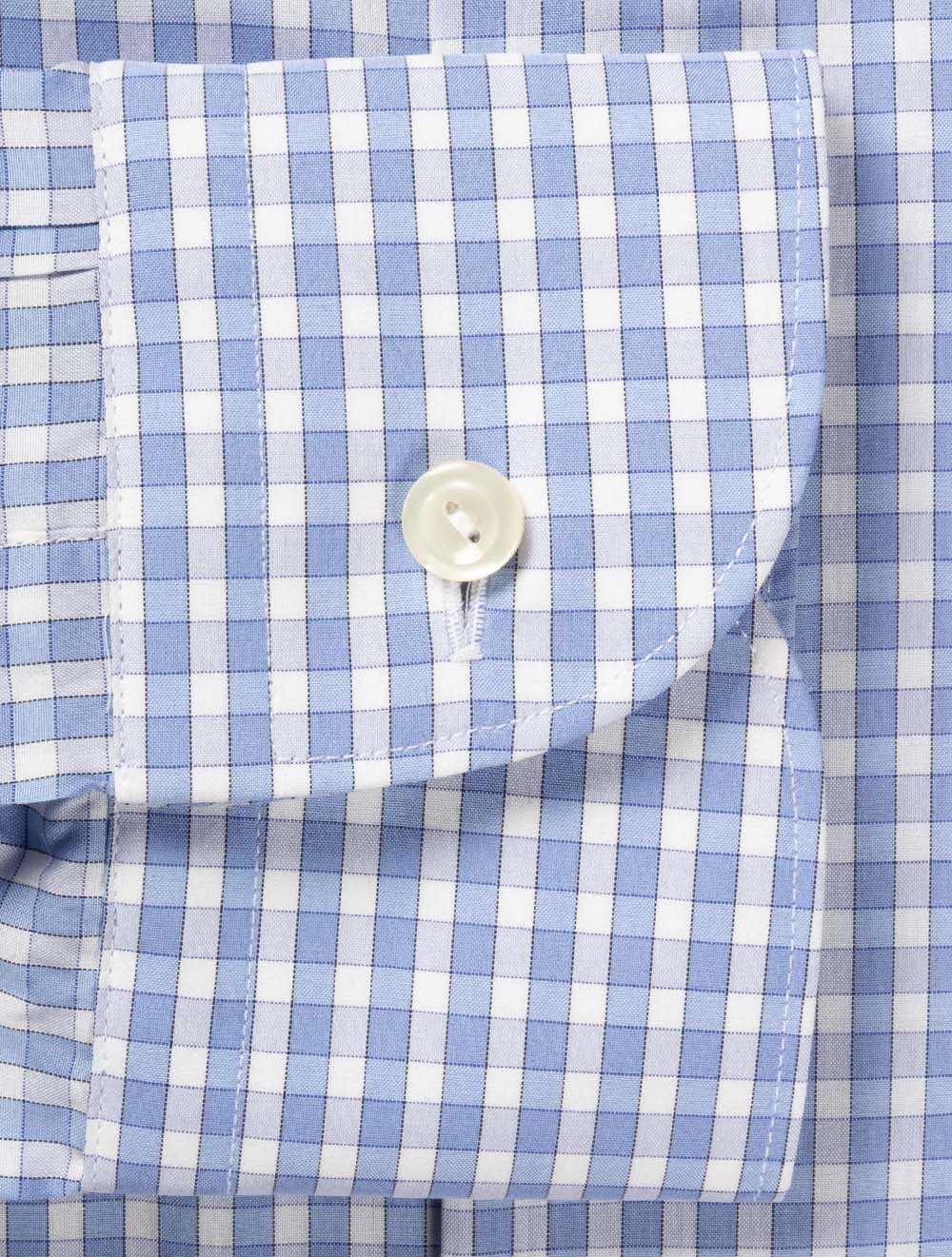 Contemporary Check Poplin Shirt White