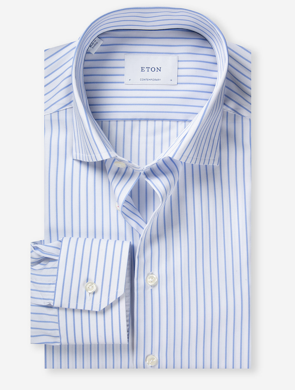 Contemporary Striped Signature Shirt Blue
